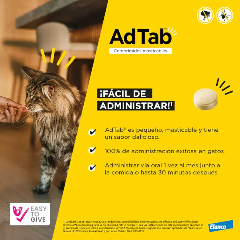 AdTab Comprimido Masticable Antiparasitario para Gatos (1 ud) - Image 3