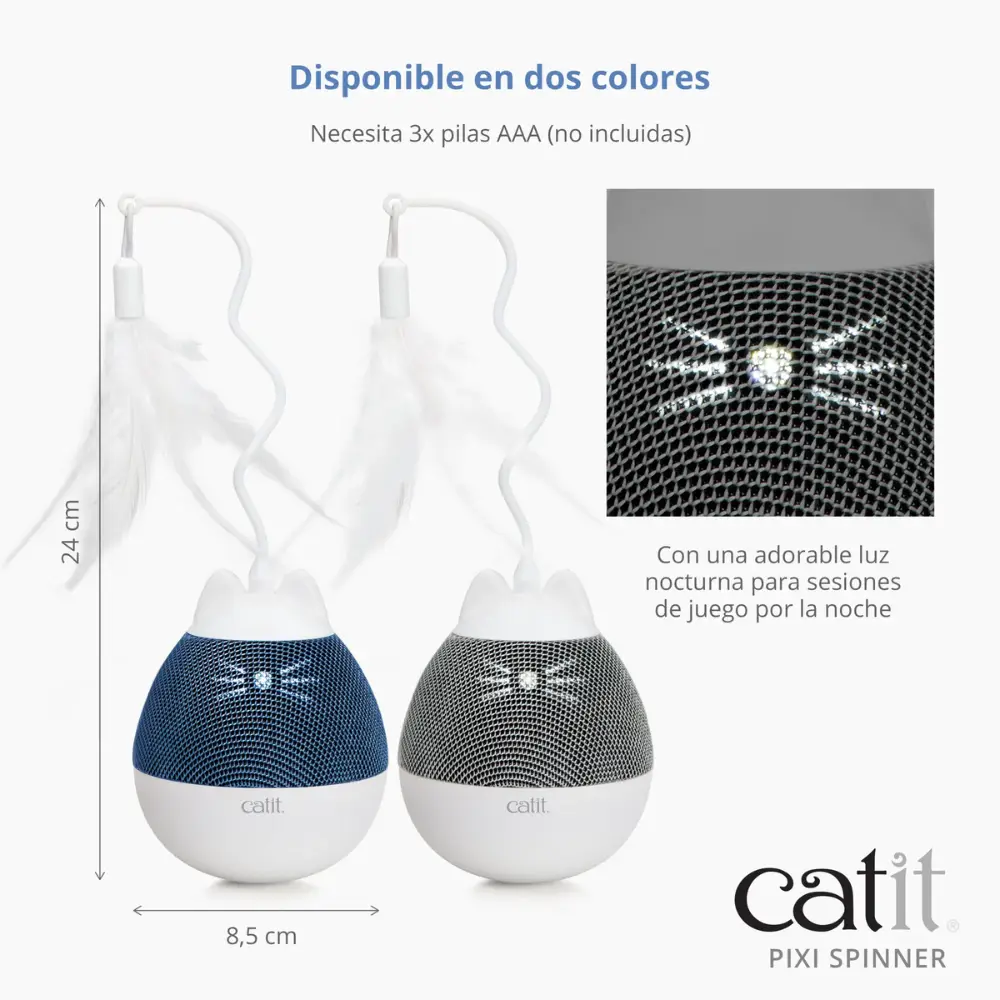 Catit Pixi Juguete Electronico Para Gato Spinner Azul - Image 5